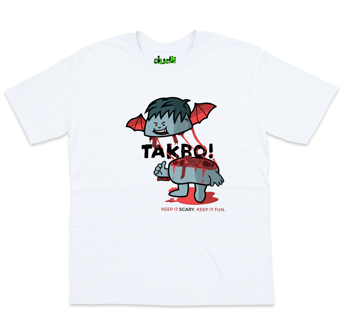 Dudli Graphic Tees Takbo! - White - oversized_fit