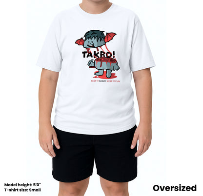 Dudli Graphic Tees Takbo! - White - oversized_fit