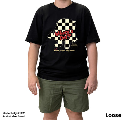 Dudli Graphic Tees - Where's Dot - Checkered - oversized_fit
