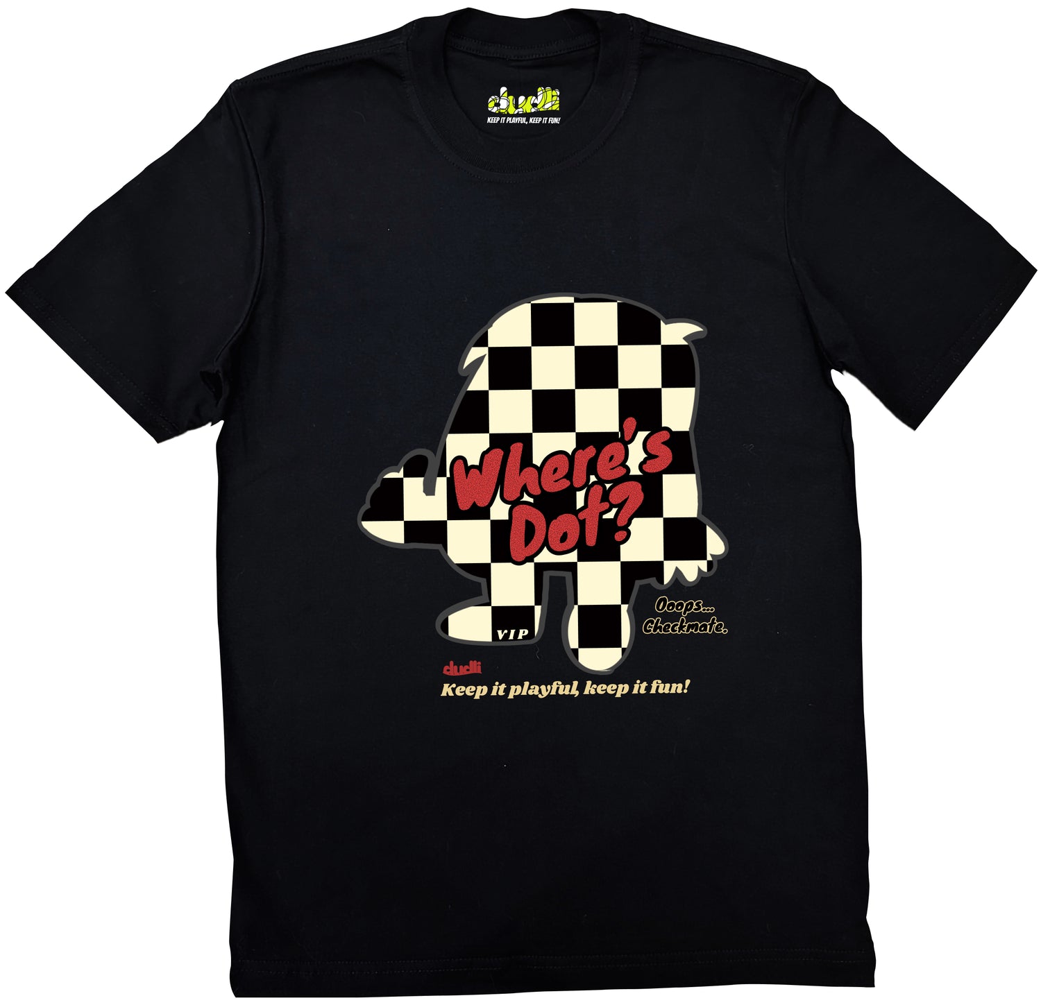 Dudli Graphic Tees - Where's Dot - Checkered - regular_fit