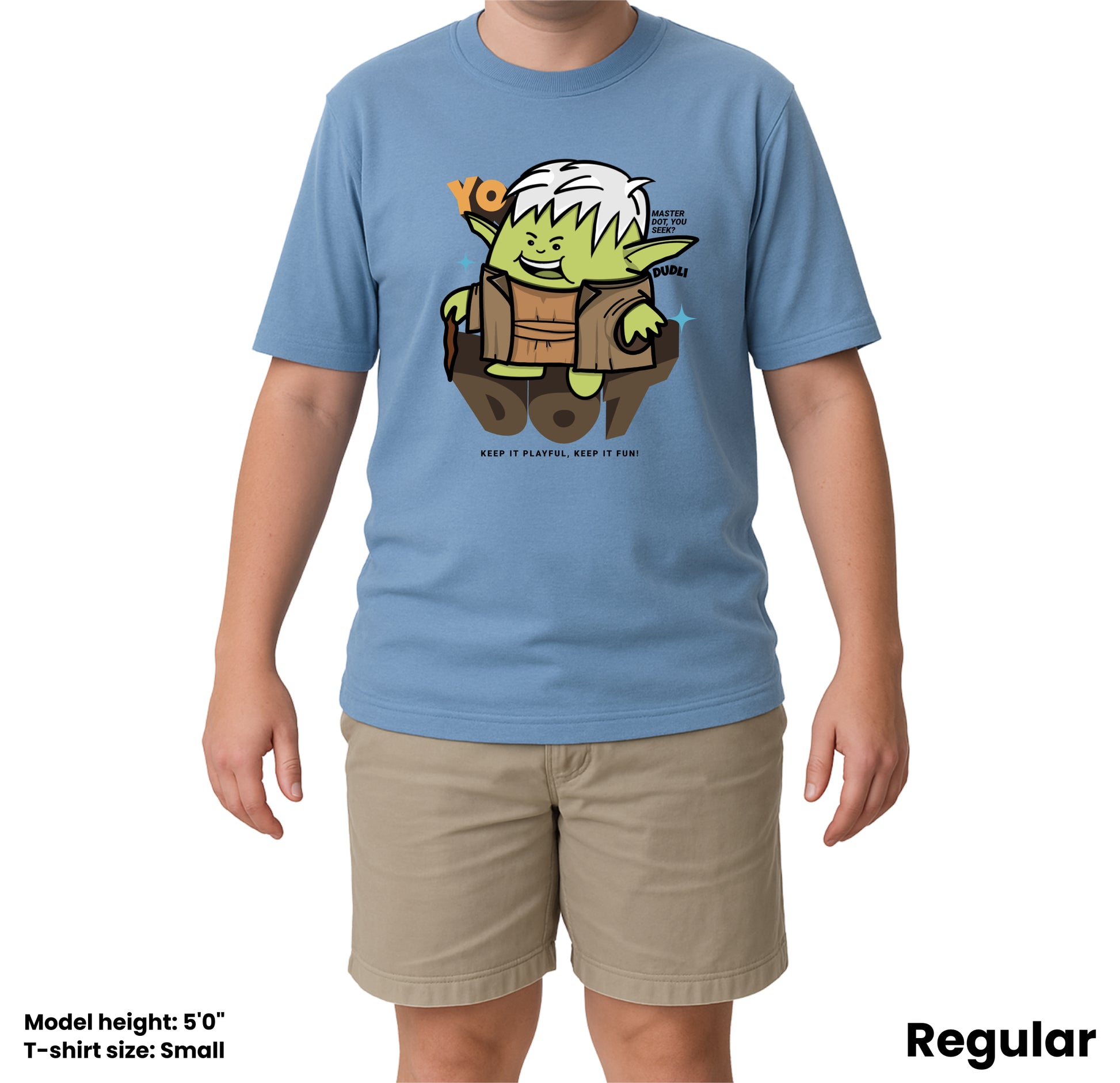 Dudli Graphic Tees YoDot - Sky - regular_fit
