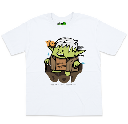 Dudli Graphic Tees YoDot - White - oversized_fit