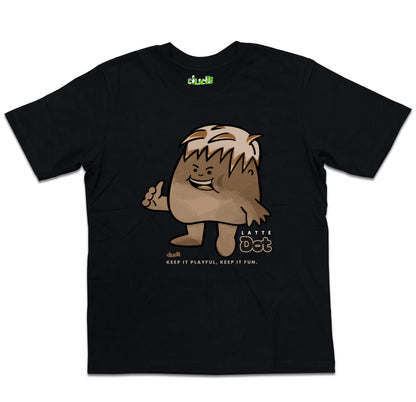 Dudli Playful Graphic Tshirts - Dot Lab Latte Dot - oversized_fit