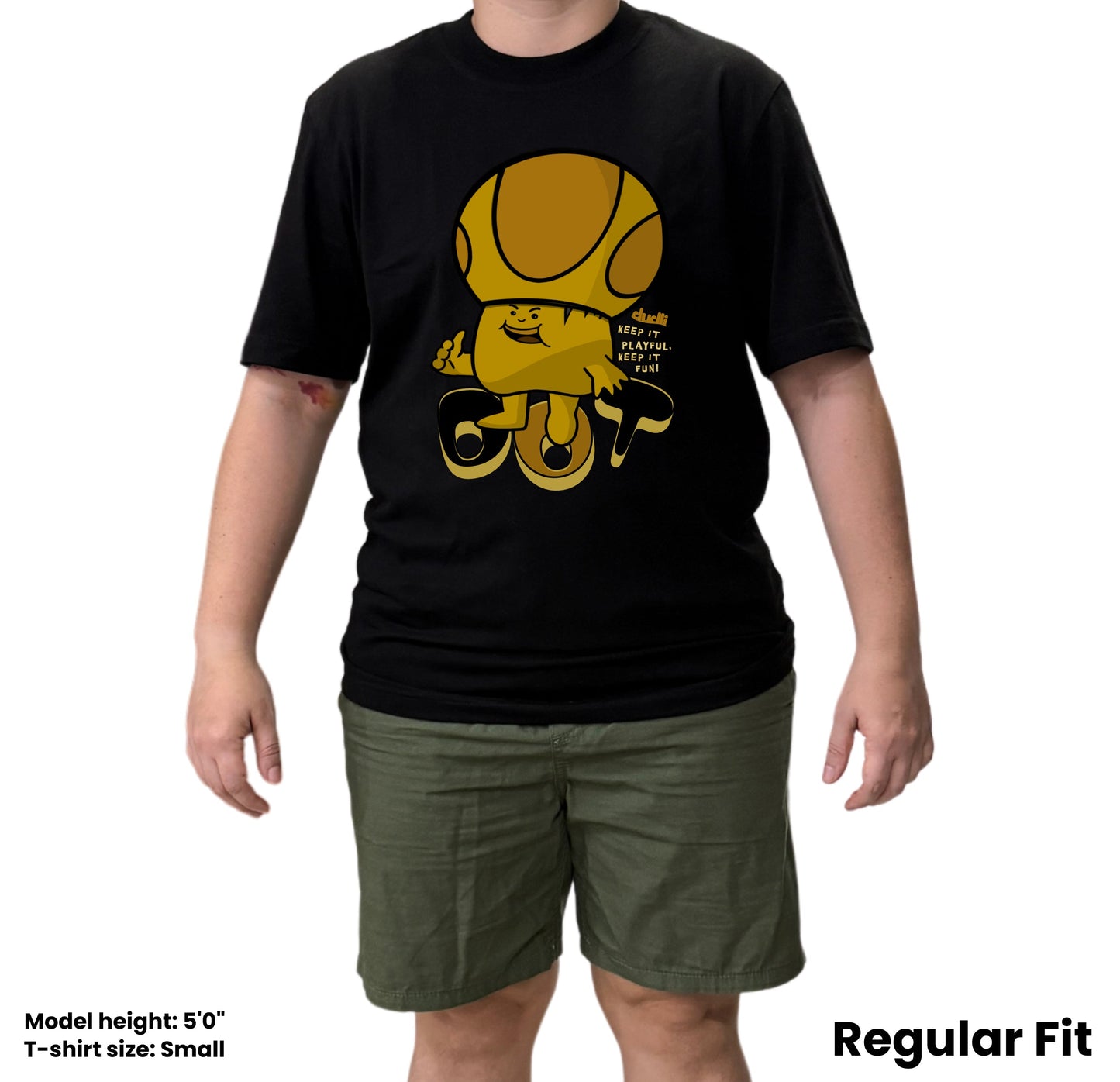 Dudli Playful Graphic Tshirts - Dot Lab Mush Dot - Boost | Black - regular_fit