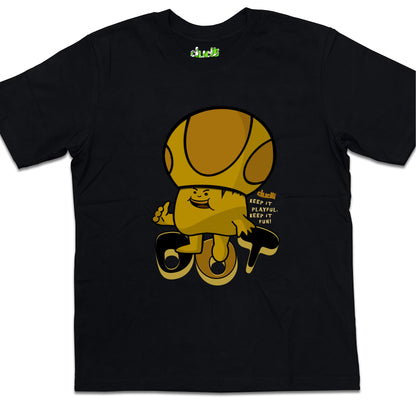 Dudli Playful Graphic Tshirts - Dot Lab Mush Dot - Boost | Black - oversized_fit