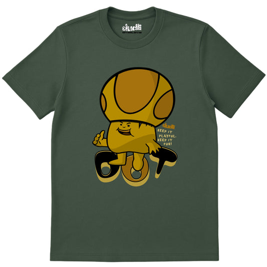 Dudli Playful Graphic Tshirts - Dot Lab Mush Dot - Boost | Moss - regular_fit