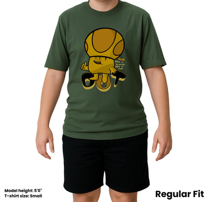 Dudli Playful Graphic Tshirts - Dot Lab Mush Dot - Boost | Moss - regular_fit
