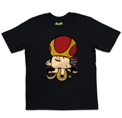 Dudli Playful Graphic Tshirts - Dot Lab Mush Dot - Jump | Black - oversized_fit