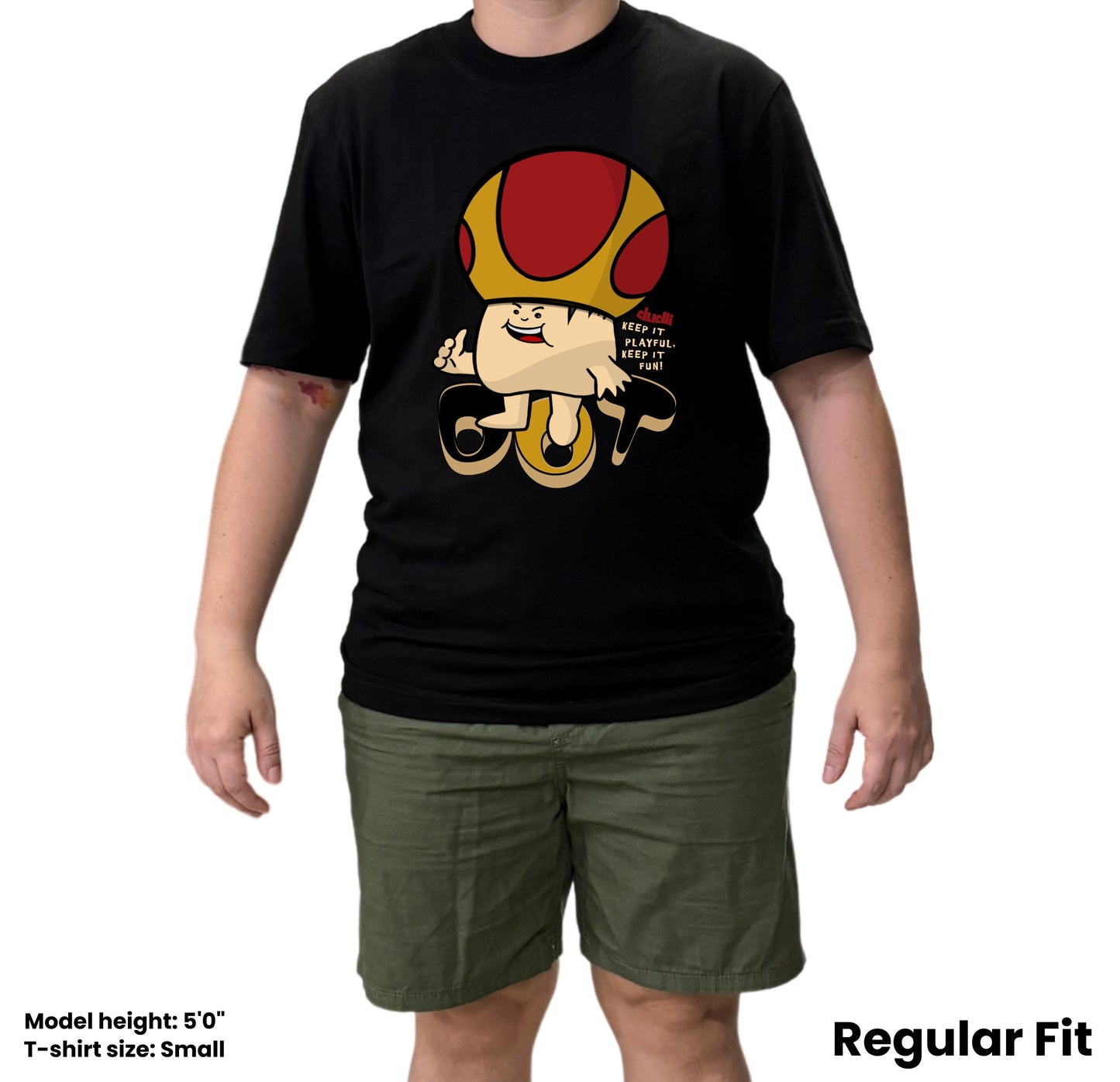 Dudli Playful Graphic Tshirts - Dot Lab Mush Dot - Jump | Black - regular_fit