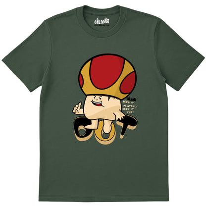 Dudli Playful Graphic Tshirts - Dot Lab Mush Dot - Jump | Moss - regular_fit