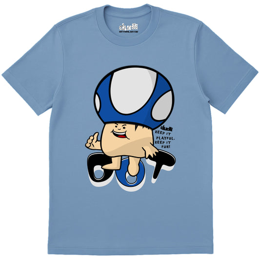 Dudli Playful Graphic Tshirts - Dot Lab Mush Dot - Load | Sky - regular_fit