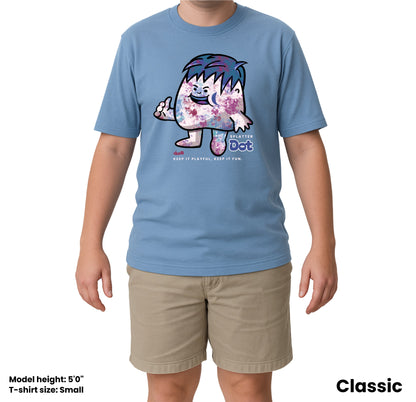 Dudli Playful Graphic Tshirts - Dot Lab Splatter Dot - Sky - regular_fit