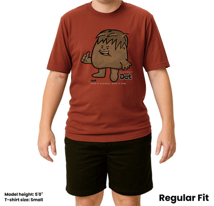 Dudli Playful Graphic Tshirts - Dot Lab Tsoknat Dot - Brick - regular_fit