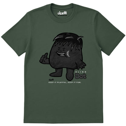 Dudli Playful Graphic Tshirts - Dot Lab Uling Dot - Moss - regular_fit