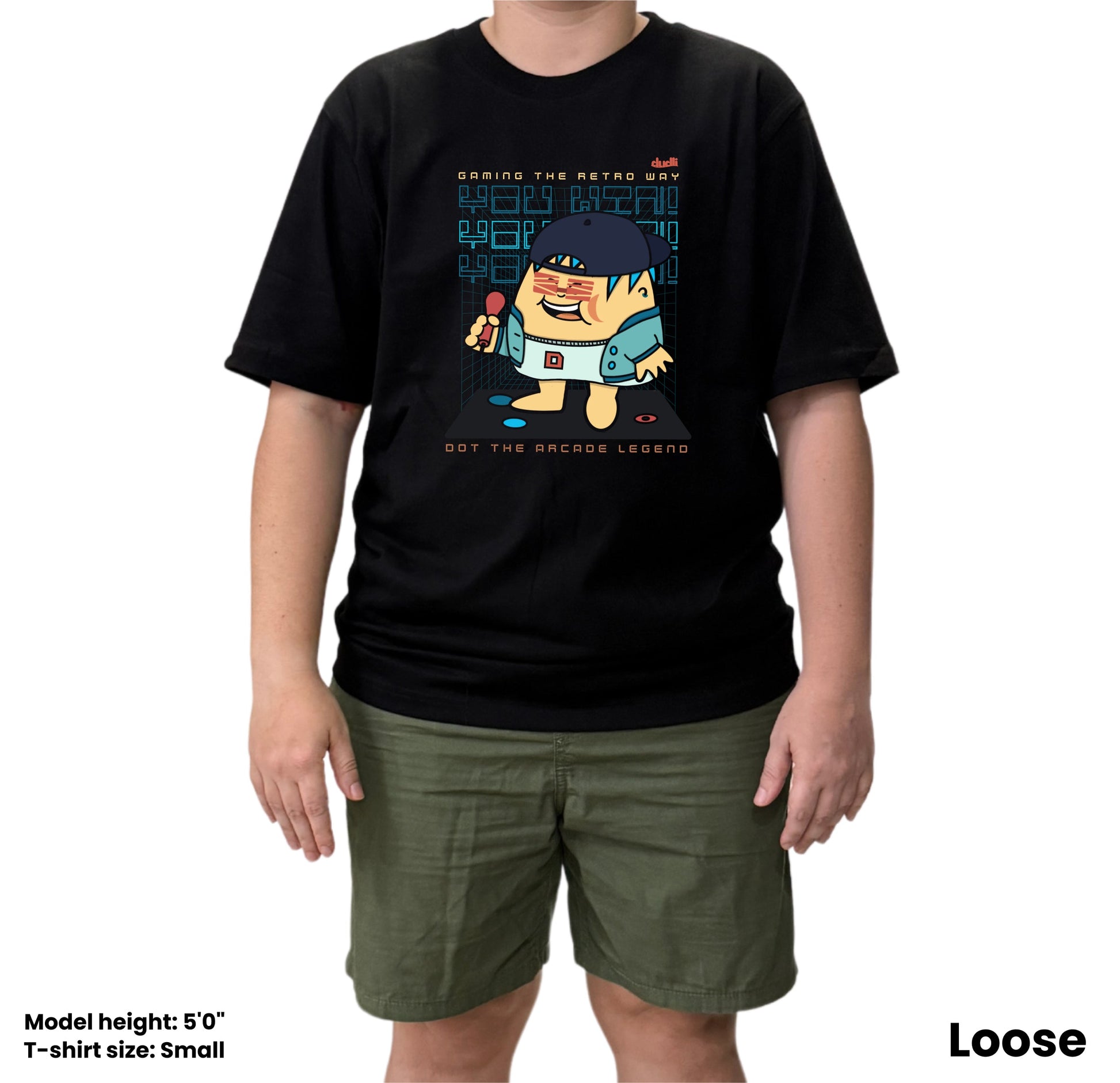 Dudli Playful Graphic Tshirts - Arcade Legend - Neon Clash - oversized_fit