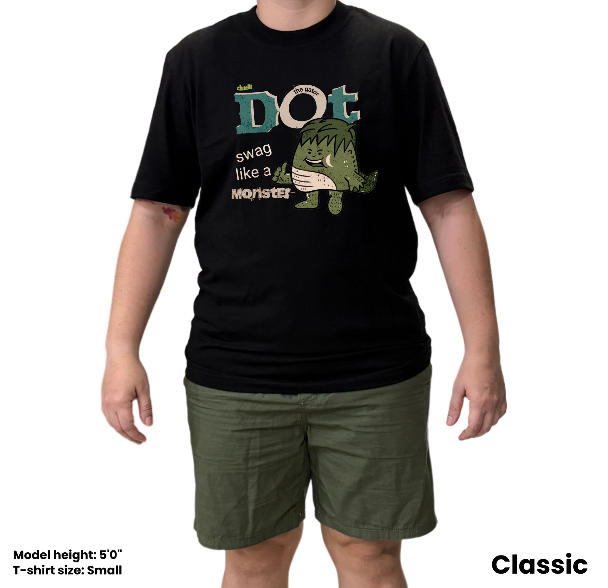 Dudli Playful Graphic Tshirts - Dot the Gator - regular_fit