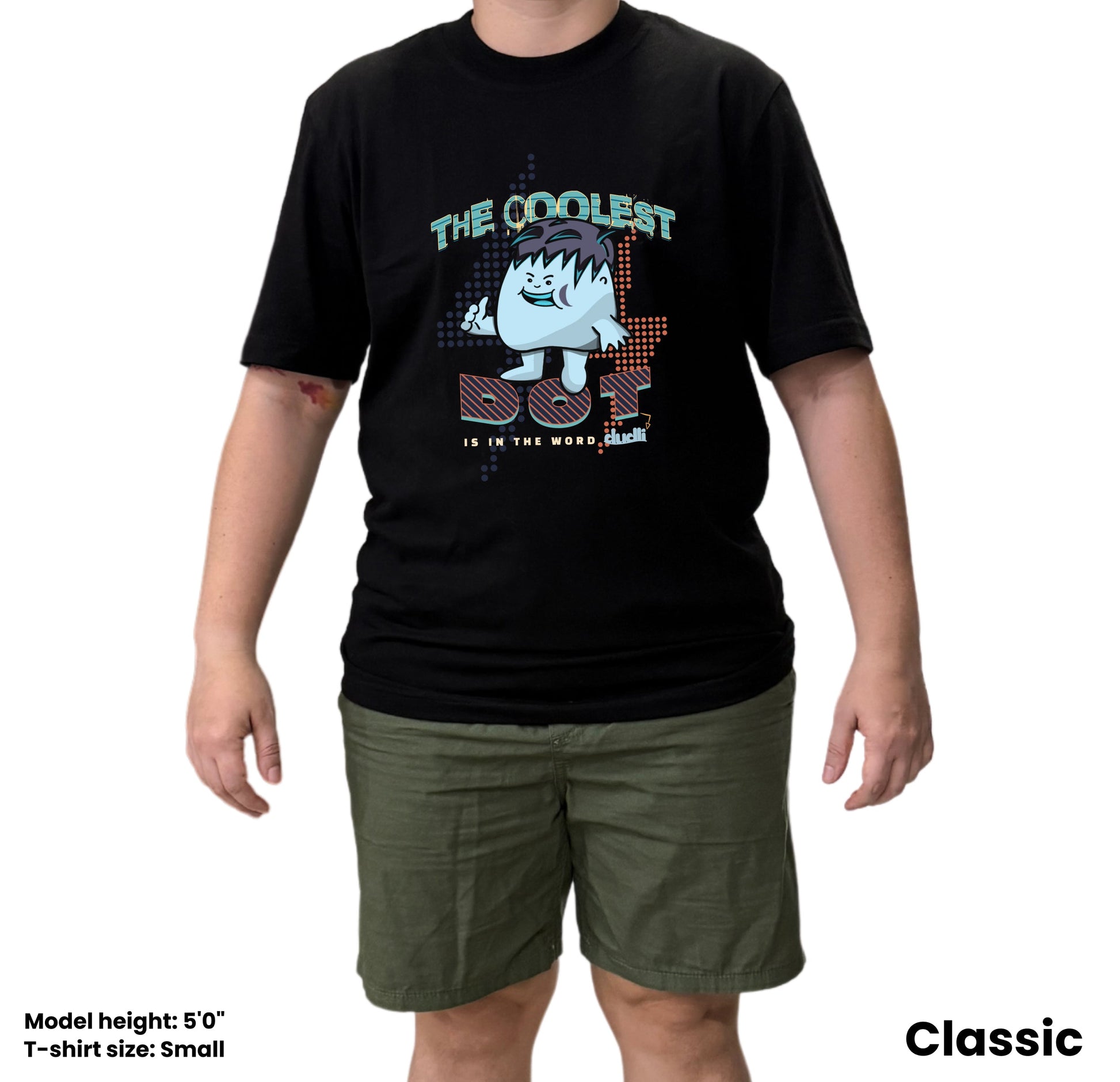 Dudli Playful Graphic Tshirts - The Coolest Dot - Turbo Blue - regular_fit