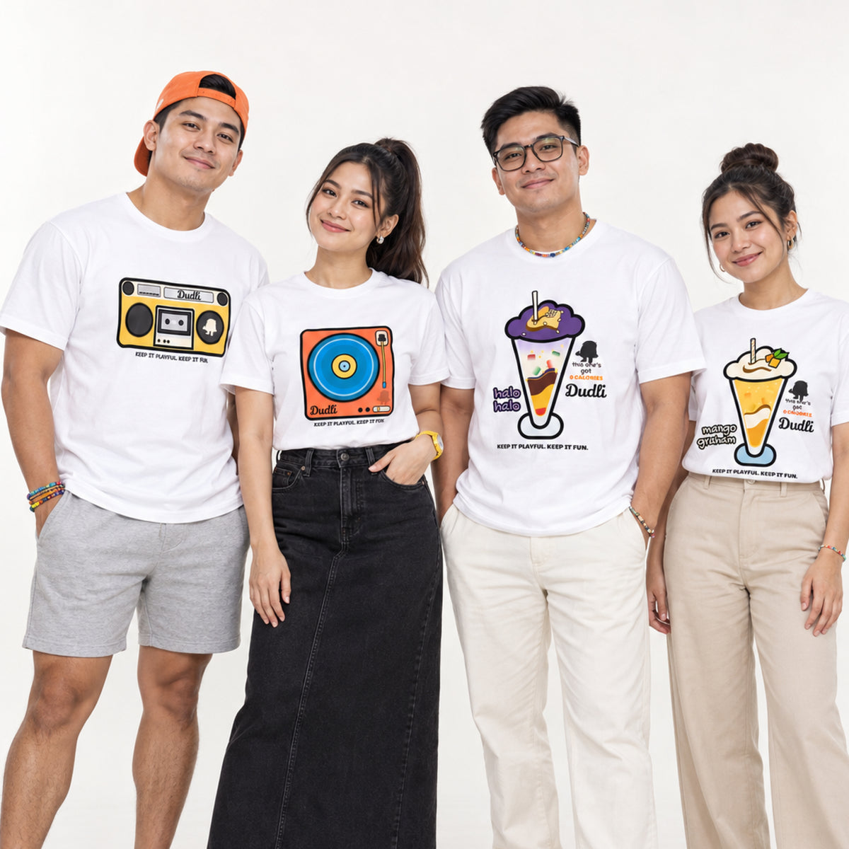 Dudli Graphic Tees Playful Loop - Blues oversized_fit