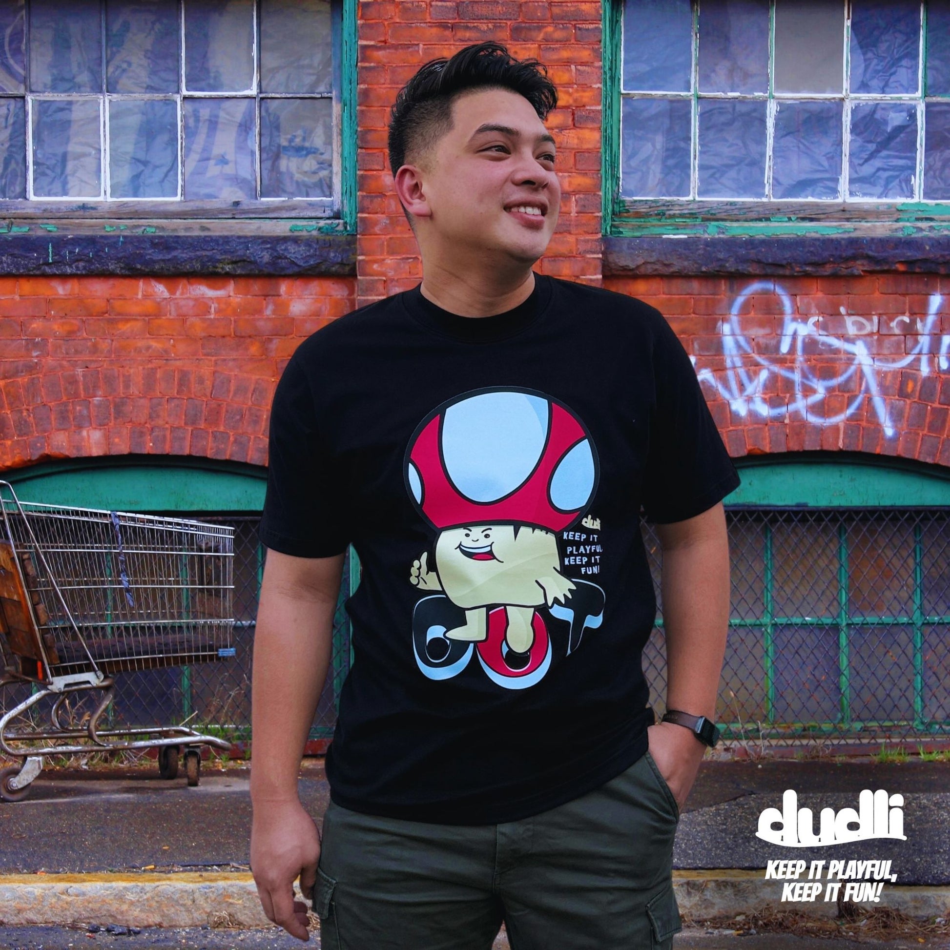 Dudli Playful Graphic Tshirts - Dot Lab Mush Dot - oversized_fit regular_fit